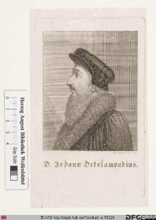 Bildnis Johannes Oecolampadius (eig. Husschin, Hausschein, Hüßgen od. Heußgen)
