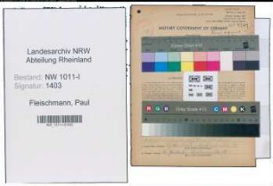 Entnazifizierung Paul Fleischmann , geb. 21.08.1897 (Kammermeister)