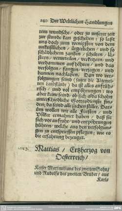 Mattias, Ertzherzog von Oesterreich