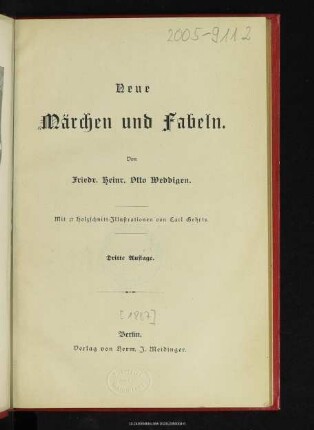 Neue Märchen und Fabeln
