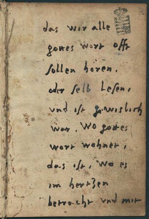 Eigenhändige Eintragung von Philipp Melanchthon: Paulus zu den Colossern. Die rede des Herrn Christi soll in Euch Reichlich wohnen ....Vorsatzblatt 1 verso Enchiridion, Der Kleine Catechismus : Für die gemeine Pfarherr und Prediger. Leipzig : Valentin Babst, 1547. Dresden: SLUB S.B.1014