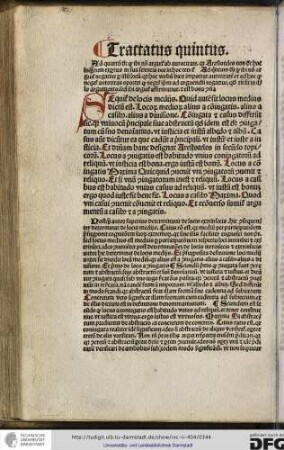 Postquam autor superius determinavit de locis extrinsecis, hic consequenter determinat de locis mediis...