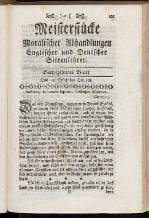 Sechszehntes Blatt - Zwanzigstes Blatt