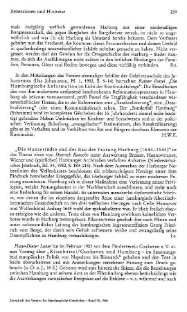 Loose, Hans-Dieter :: Ritzebüttel/Cuxhaven und Hamburg im Spannungsfeld europäischer Politik, von Napoleon bis Bismarck : Cuxhaven, ca. 1983