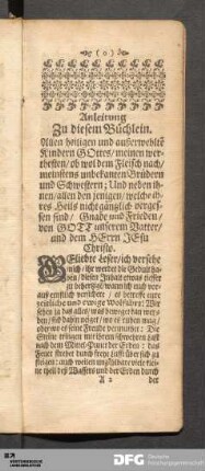 Anleitung Zu diesem Büchlein.