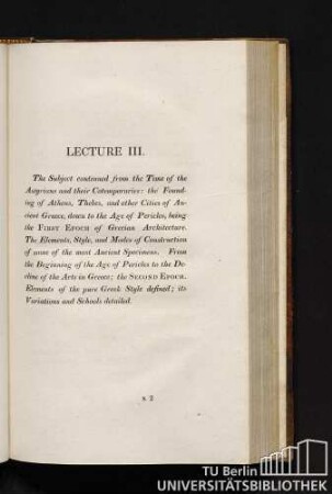 Lecture III