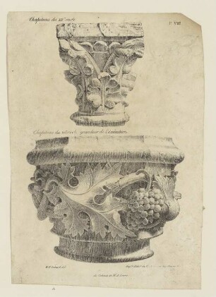 Mittelalterliche Kapitelle (Imbard, Ornemens et Fragments d'Architecture, S. VIII)