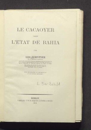 Le cacaoyer dans l'État de Bahia
