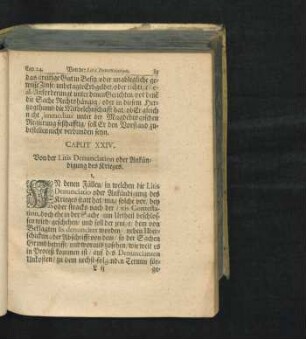Caput XXIV. Von der Litis Denunciation oder Ankündigung des Krieges.