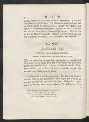 No. XXII. Ferdinand Bol. Bildniß eines bejahrten Mannes