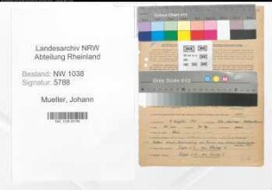 Entnazifizierung Johann Mueller , geb. 09.08.1901 (Angestellter)