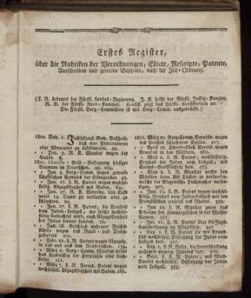 Erstes Register - Drittes Register