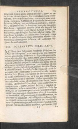 LXXV. Porphyrius Felicianus.