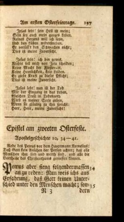 Epistel am zweeten Osterfeste