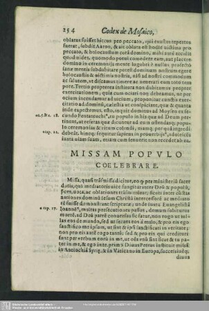 Missam Populo Coelebrare