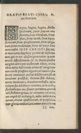 Oratio Beati Cypriani Martyris.