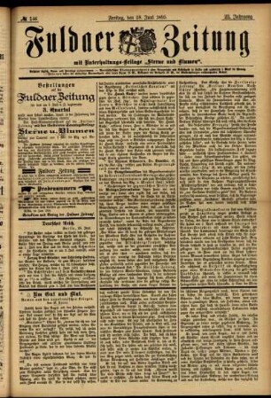 Ausgabe vom Freitag, den 28. Juni 1895.
