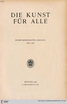 36: Die Kunst für alle: Malerei, Plastik, Graphik, Architektur