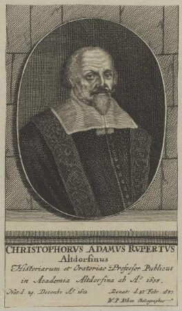 Bildnis des Christophorvs Adamvs Rvpertvs