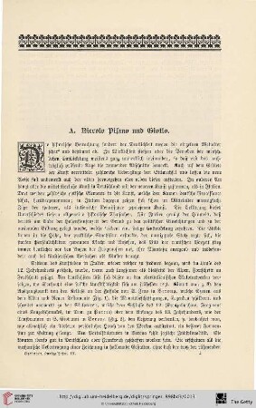 A. Niccolo Pisano und Giotto