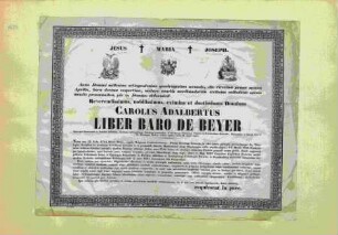 Beyer, Carolus Albertus Liber Baro de