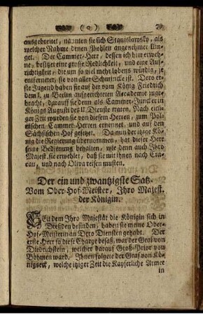Der ein und zwantzigste Satz. [-] Der fünff und zwantzigste Satz