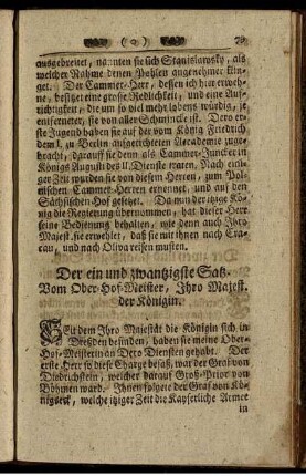 Der ein und zwantzigste Satz. [-] Der fünff und zwantzigste Satz