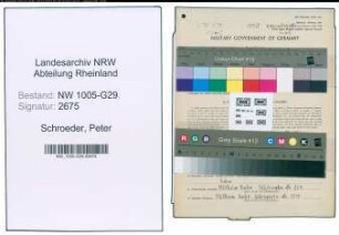 Entnazifizierung Peter Schroeder , geb. 13.12.1885 (Bahnsekretaer)