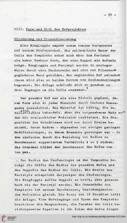 VIII: Form und Stil des Hofprojektes