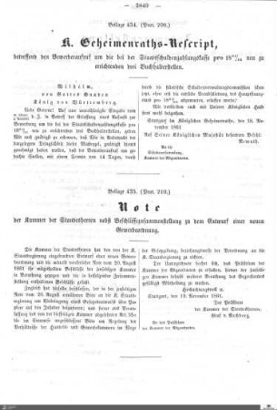 Beilagen zu Protokoll, 208. Sitzung
