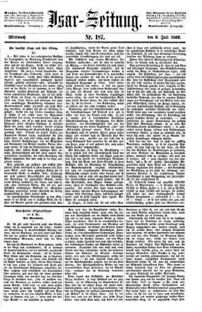 Isar-Zeitung. 1862, 7/12
