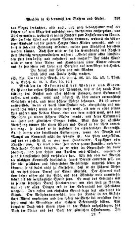 Wachsen in Erkenntniß des Wahren und Guten