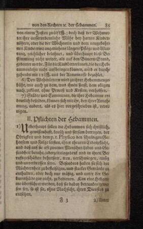 II. Pflichten der Hebammen.
