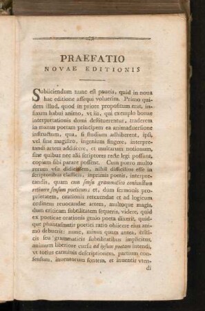 Praefatio Novae Editionis