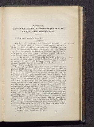 Gesetze, Gesetz-Entwürfe, Verordnungen u.s.w., Gerichts-Entscheidungen