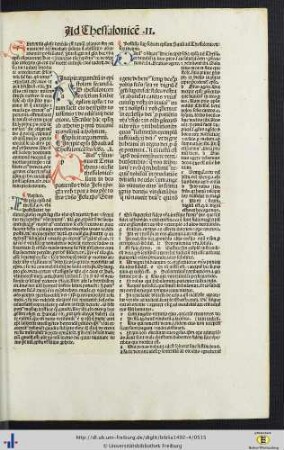 Epistola Pauli ad Thessalonicenses secunda cum postilla