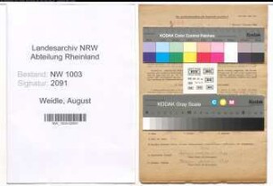 Entnazifizierung August Weidle , geb. 21.06.1891 (Schlosser)