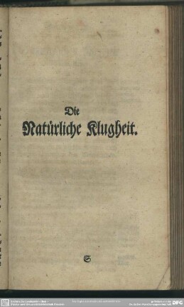Die Natürliche Klugheit