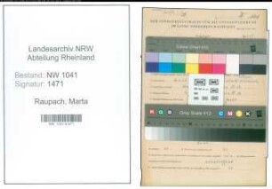 Entnazifizierung Marta Raupach , geb. 10.01.1905 ()