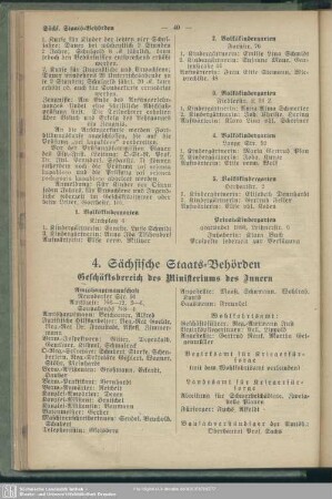 4. Sächsische Staats-Behörden