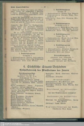 4. Sächsische Staats-Behörden