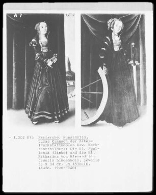 Acht Einzelfiguren von weiblichen Heiligen — Die heilige Katharina von Alexandrien