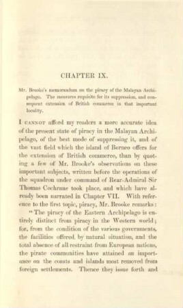 Chapter IX. Mr. Brooke's memorandum on the piracy of the Malayan Archipelago. ...
