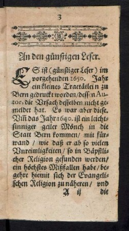 An den günstigen Leser.