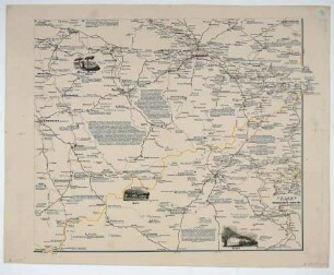 Übersichtskarte Sachsens von Bernburg im Nordwesten bis Leitmeritz (Böhmen) im Südosten
