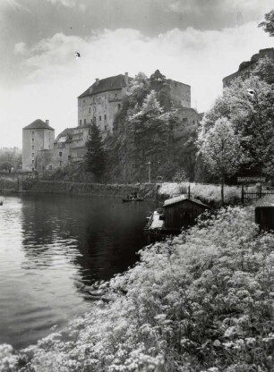 Passau. Veste Niederhaus. Blick vom rechten Ilzufer nach Südosten