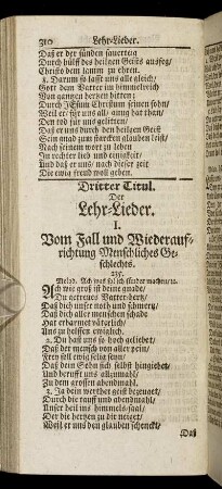 Dritter Titul. Der Lehr-Lieder.