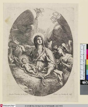 [Jésus adorè par les anges; Anbetung des Christuskindes]