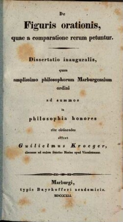 De figuris orationis, quae a comparatione rerum petuntur