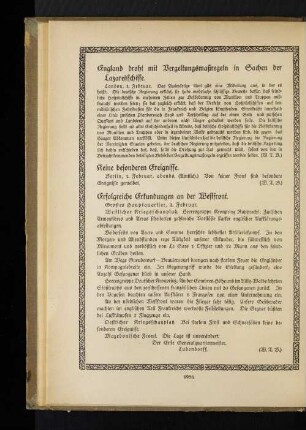 Erfolgreiche Erkundungen an der Westfront.